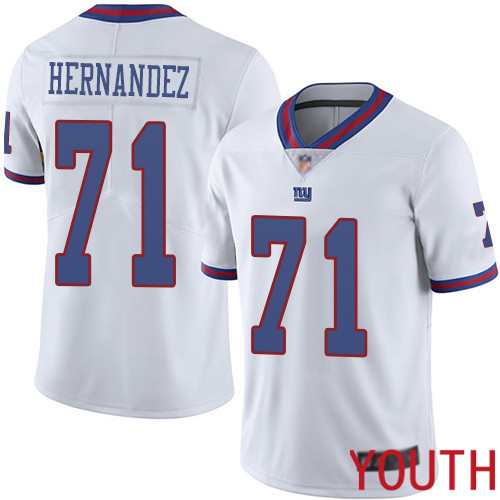 Youth New York Giants #71 Will Hernandez Limited White Rush Vapor Untouchable Football NFL Jersey